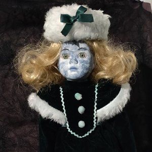 Creepy Doll - Frozen Ice Skater - 17 1/4" Tall